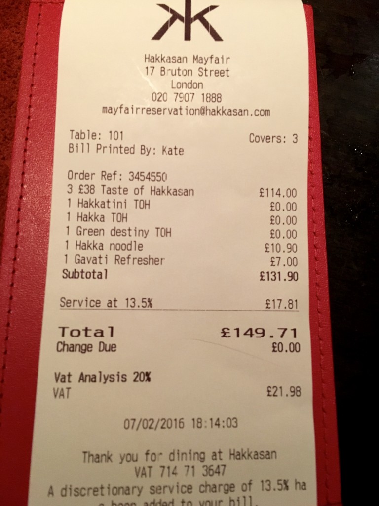 Major Foodie Review Hakkasan (Mayfair)