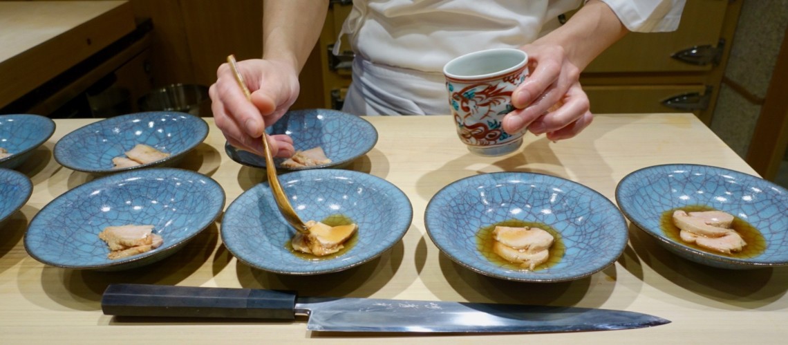 MONKFISH LIVER AT SUSHI SAITO, HONG KONG