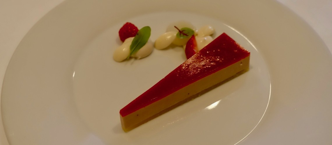 DUCK FOIE GRAS TERRINE AND STRAWBERRY AT THE FRENCH LAUNDRY, NAPA VALLEY